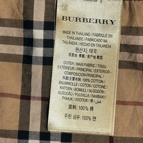 Burberry Check Cotton Poplin Button-Up Shirt